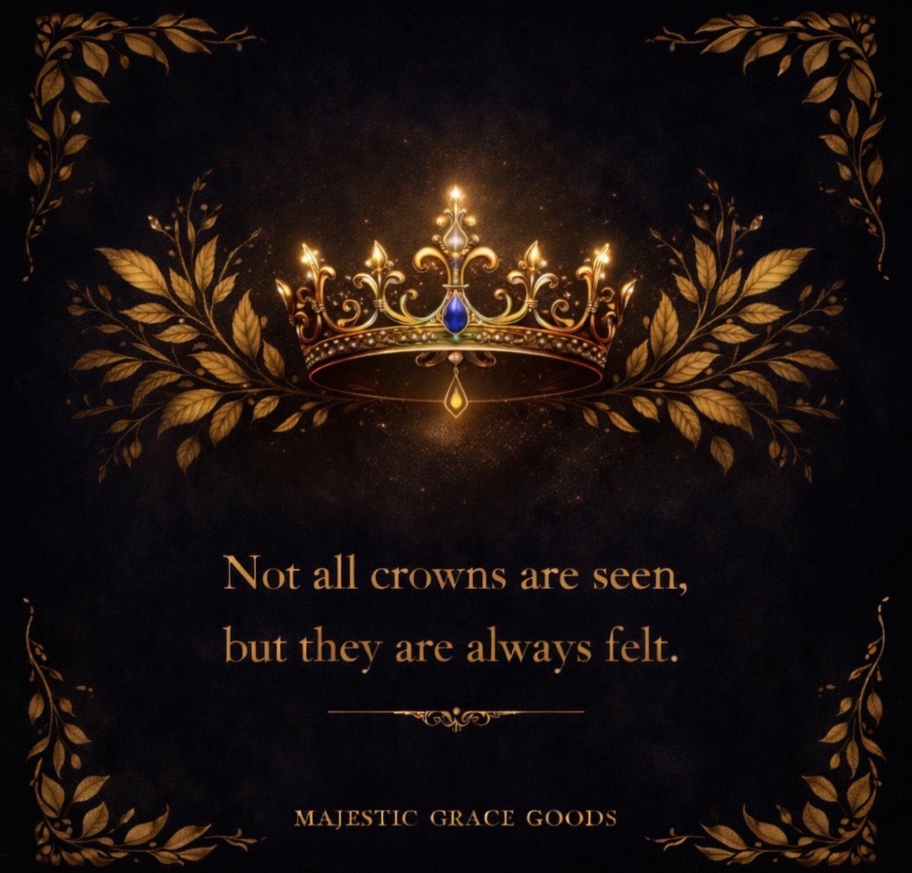 Hidden Crown Luxury Canvas Wall Art, Elegant Gold Crown Artwork, Dark Royal Decor, Square Canvas Print, Sophisticated Wall Decor