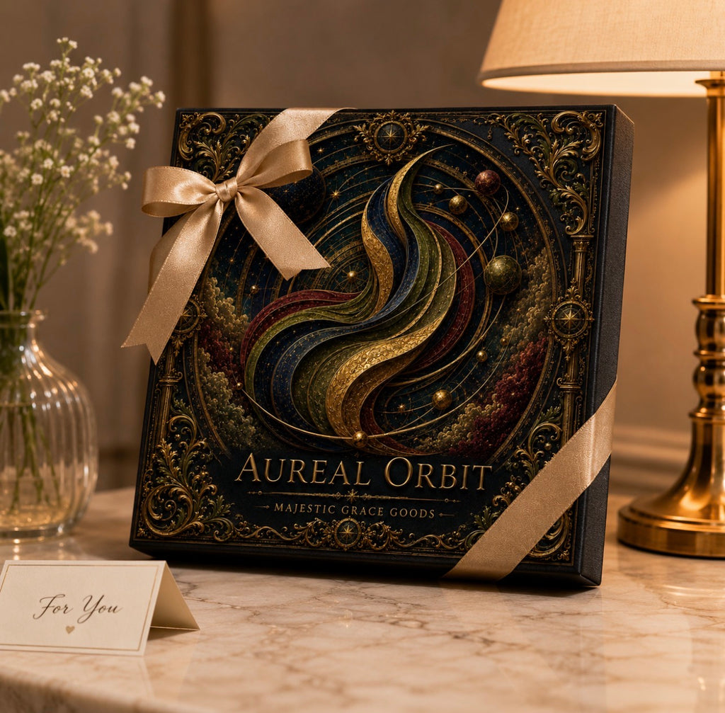 Aureal Orbit Celestial Canvas Wall Art, Luxury Square Galaxy Wall Decor, Dark Academia Gold Astronomy Art