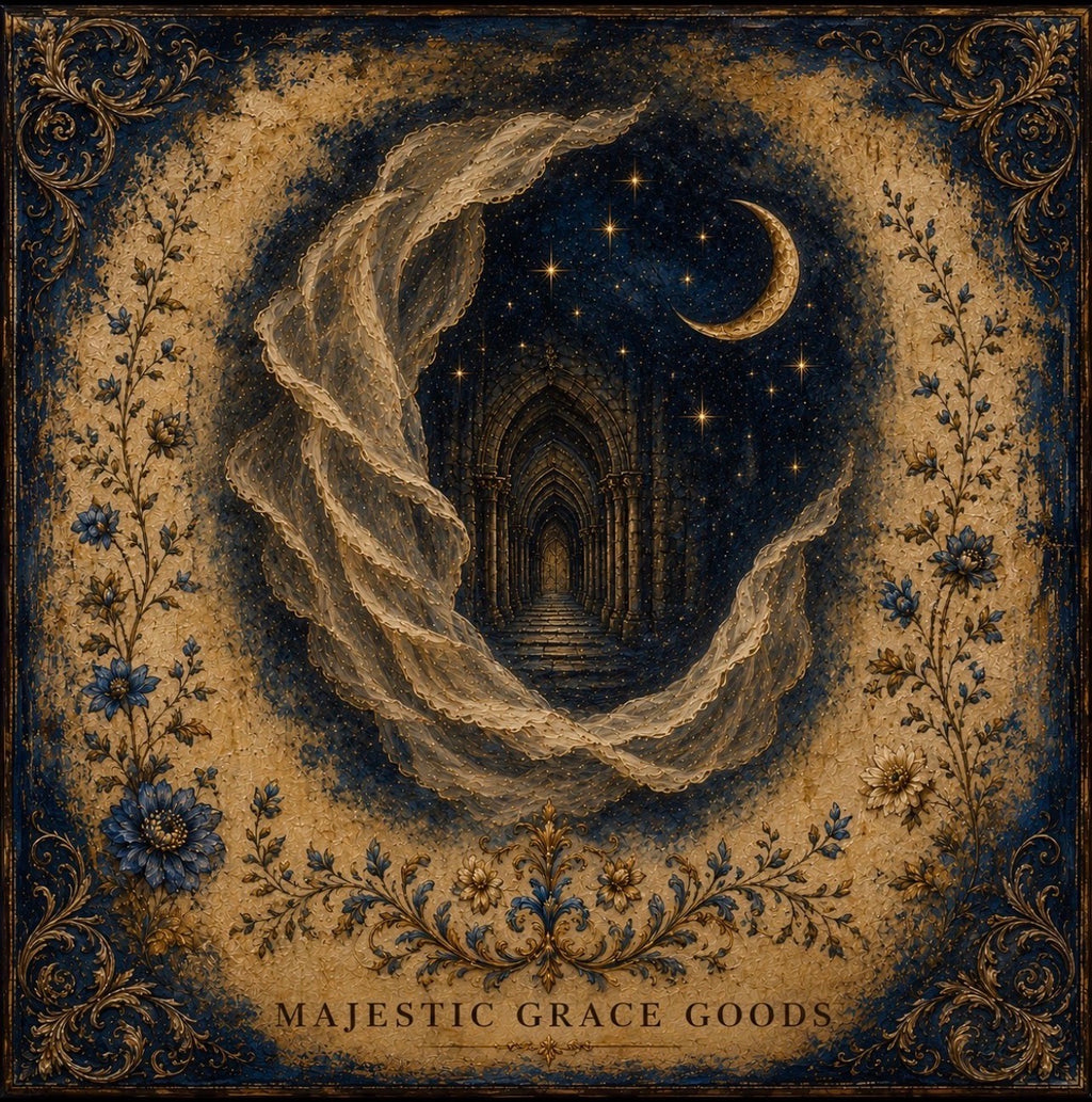 Veil of the Midnight Chapel Canvas Wall Art