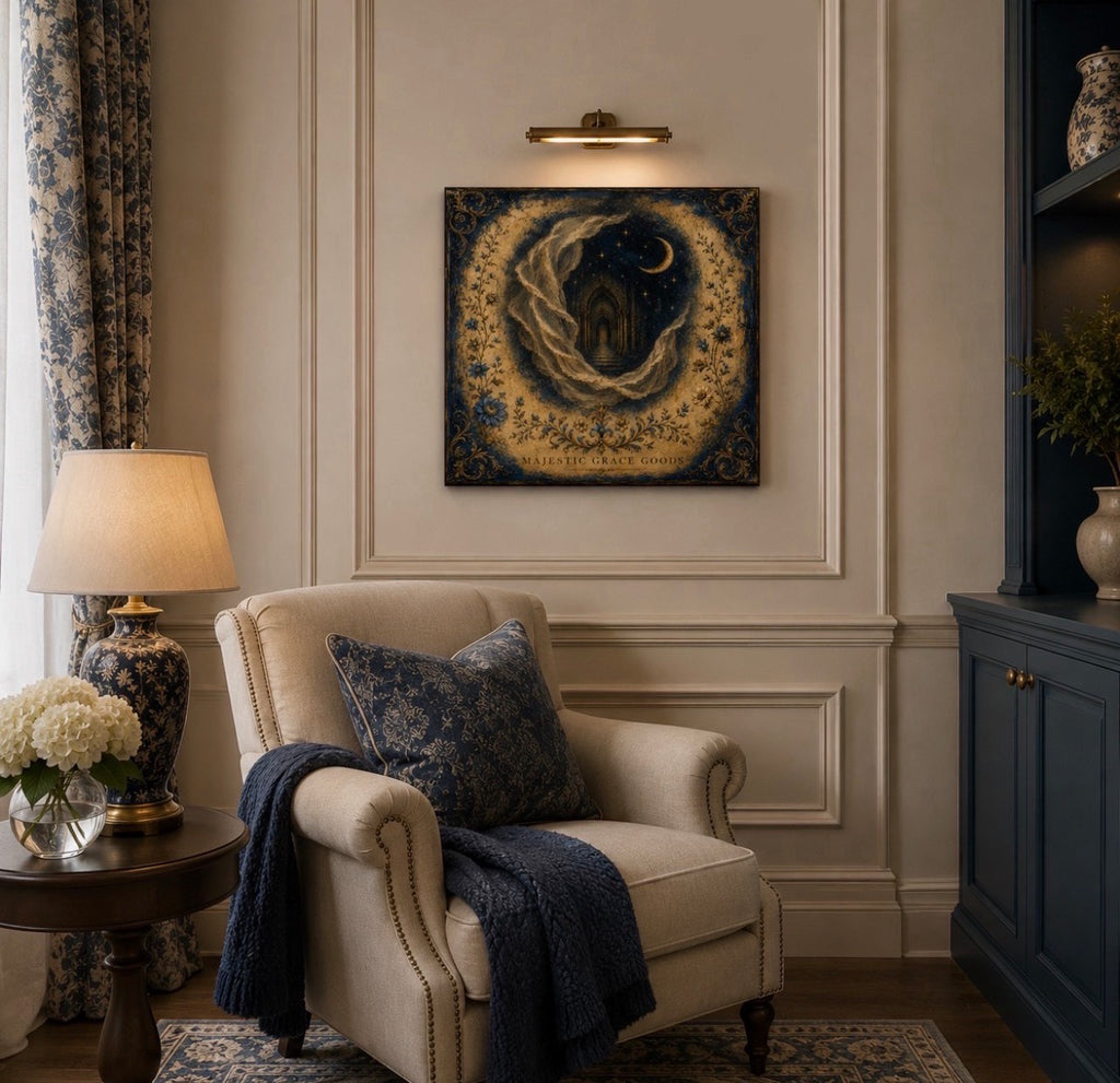 Veil of the Midnight Chapel Canvas Wall Art