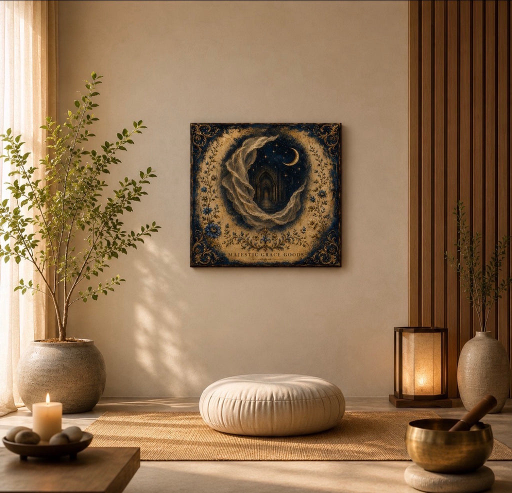 Veil of the Midnight Chapel Canvas Wall Art