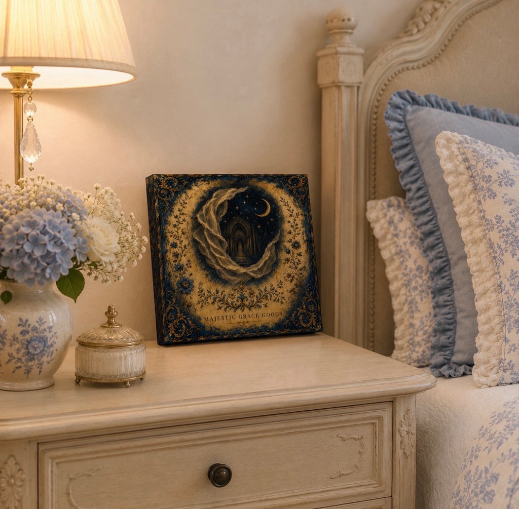 Veil of the Midnight Chapel Canvas Wall Art