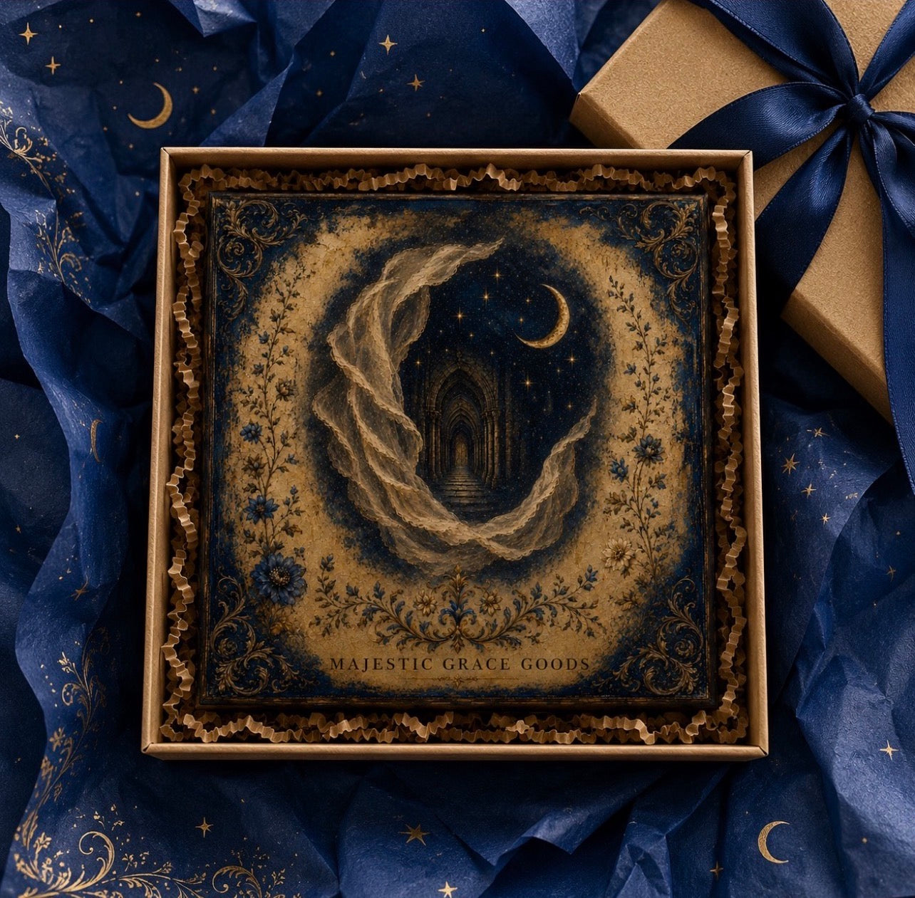 Veil of the Midnight Chapel Canvas Wall Art