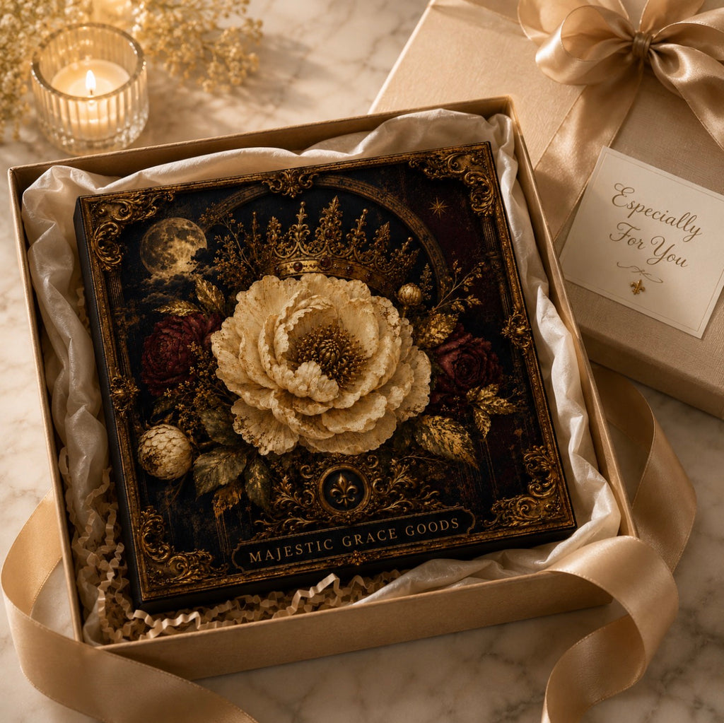 Crowned Midnight Bloom Canvas Wall Art