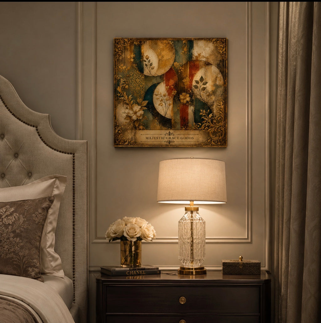 Gilded Botanical Eclipse Canvas Wall Art