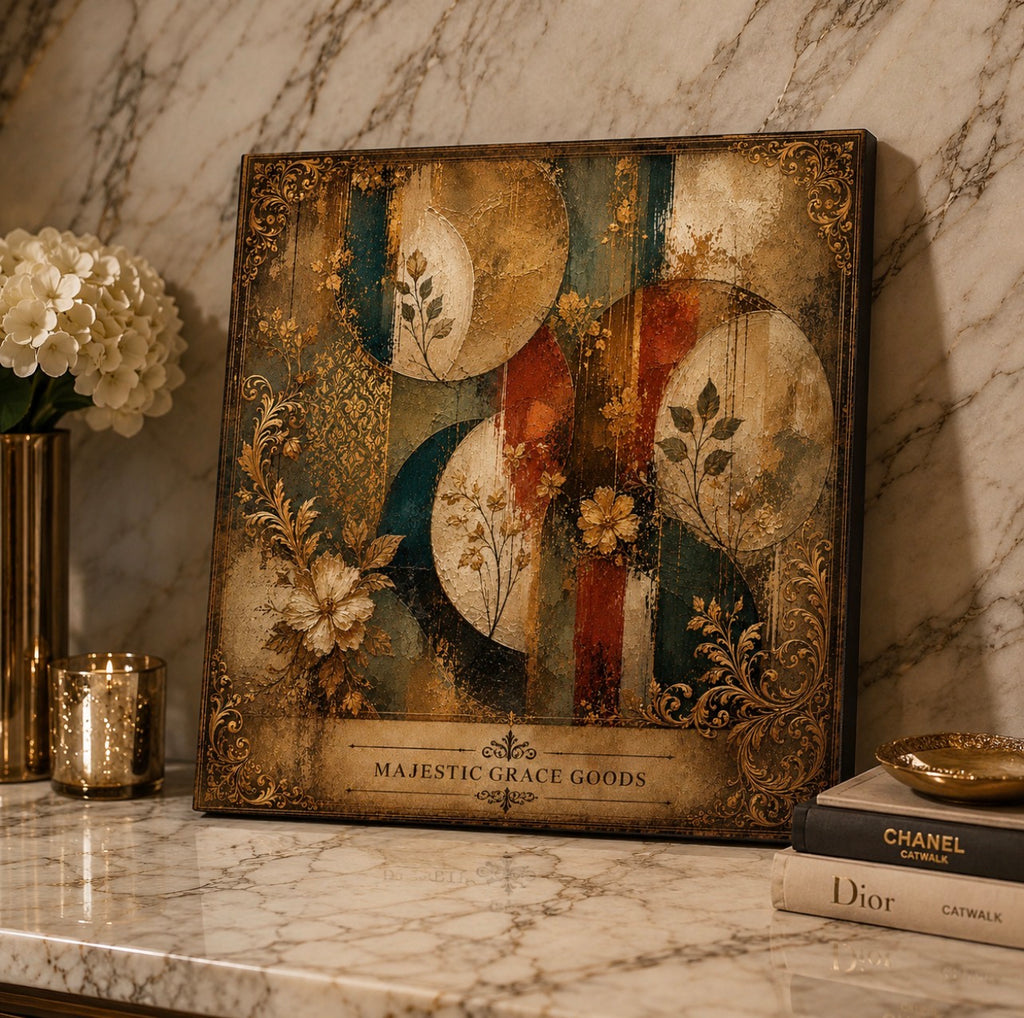 Gilded Botanical Eclipse Canvas Wall Art