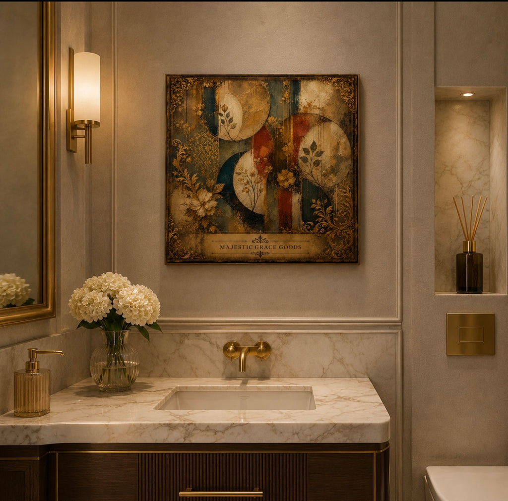 Gilded Botanical Eclipse Canvas Wall Art