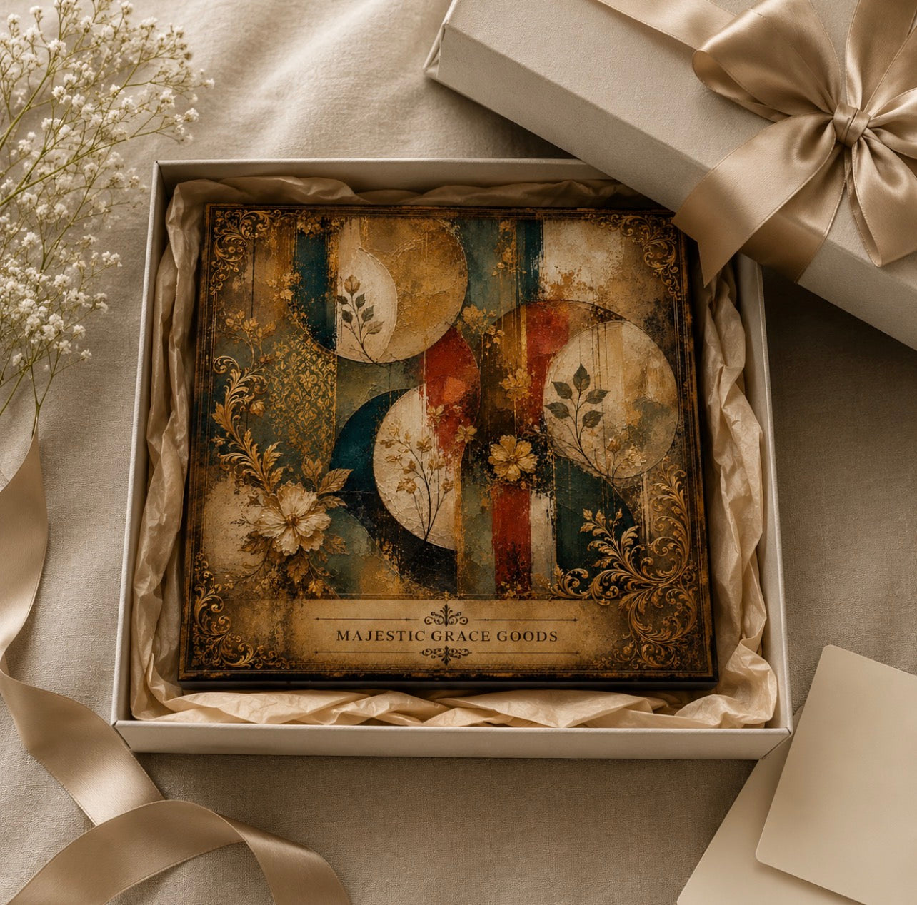Gilded Botanical Eclipse Canvas Wall Art