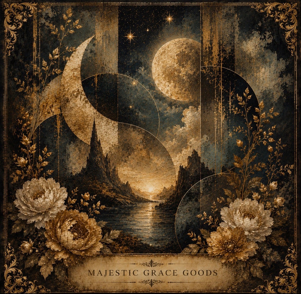 Moonlit Botanical Eclipse Canvas Wall Art