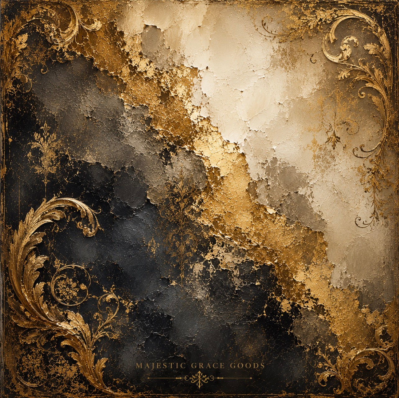Crowned in Antique Gold, Ready to Hang Canvas Wall Art