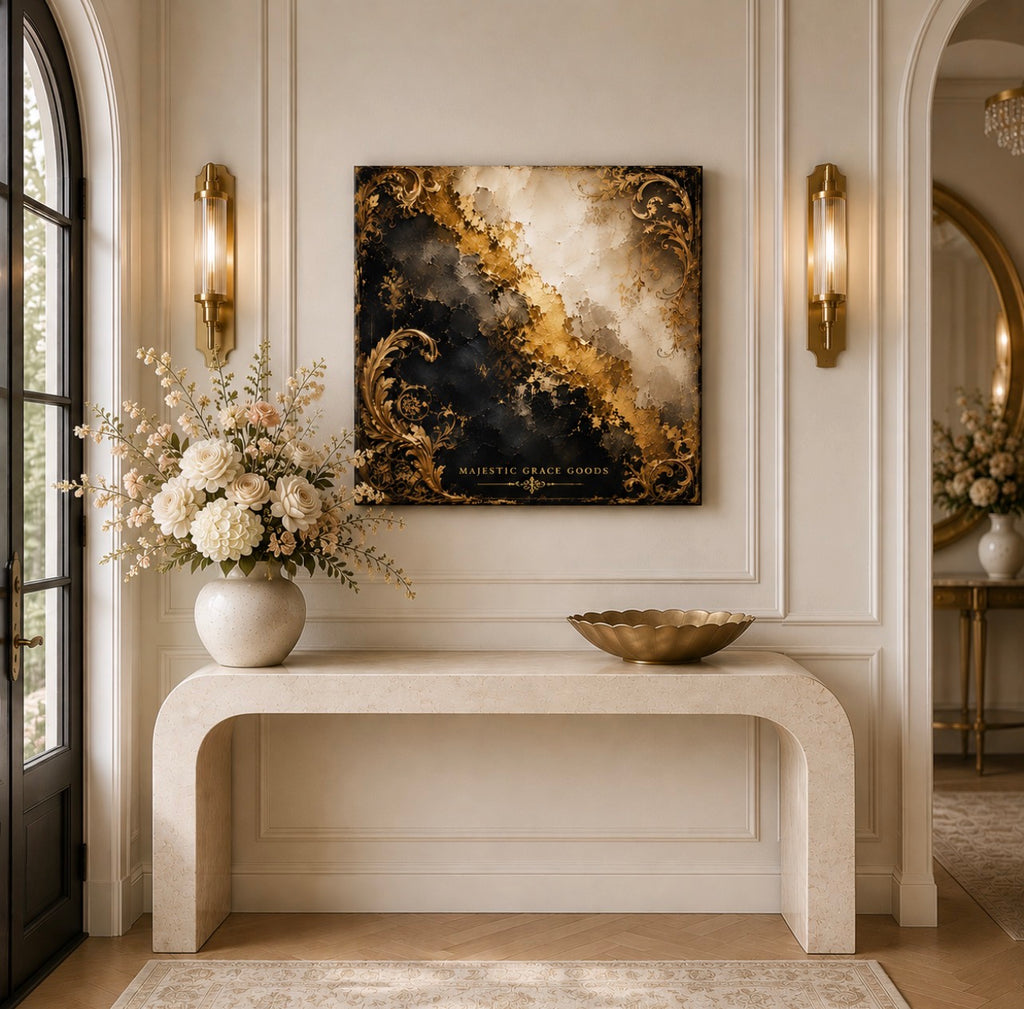 Crowned in Antique Gold, Ready to Hang Canvas Wall Art