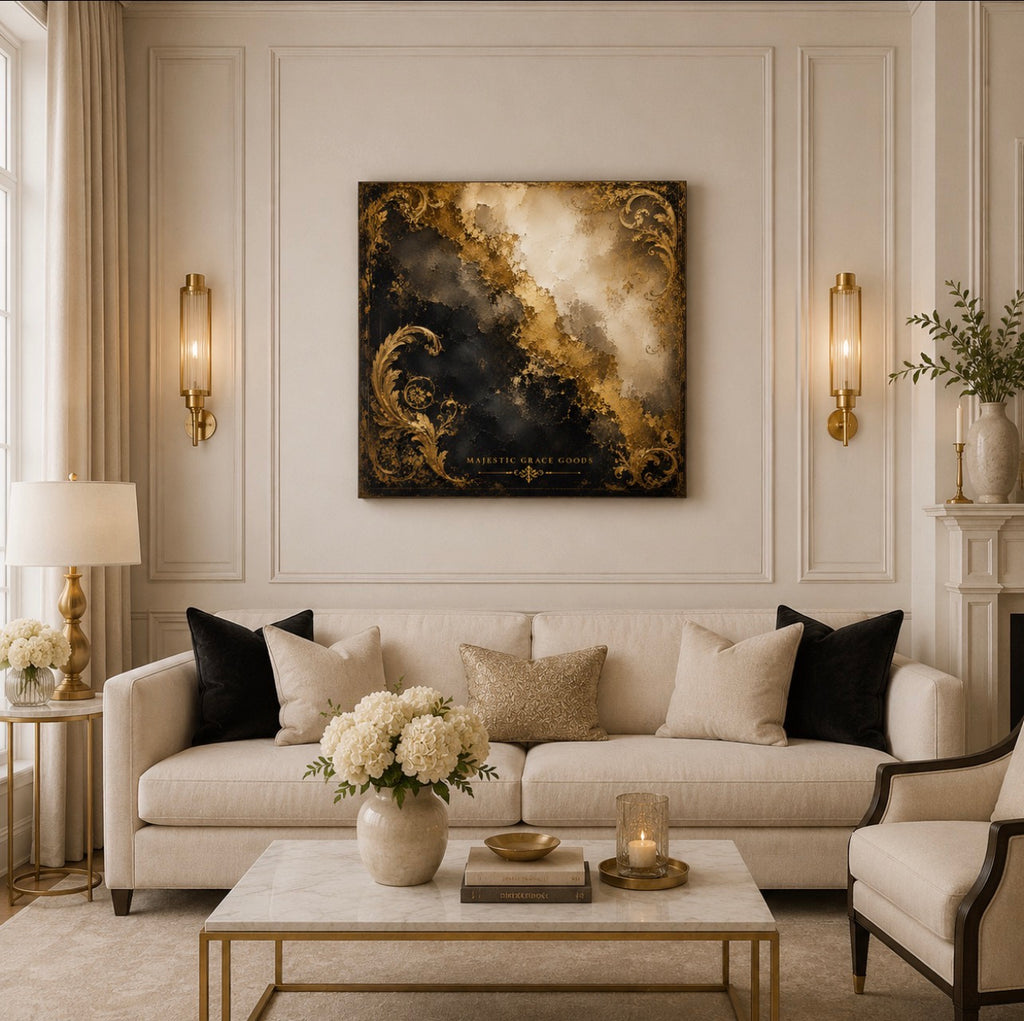 Crowned in Antique Gold, Ready to Hang Canvas Wall Art