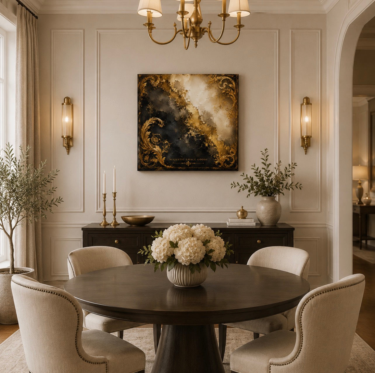 Crowned in Antique Gold, Ready to Hang Canvas Wall Art