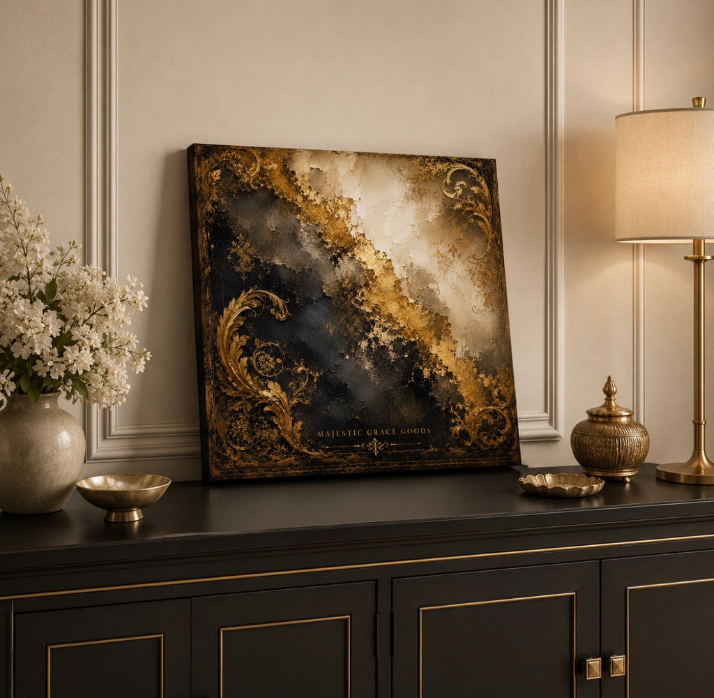 Crowned in Antique Gold, Ready to Hang Canvas Wall Art
