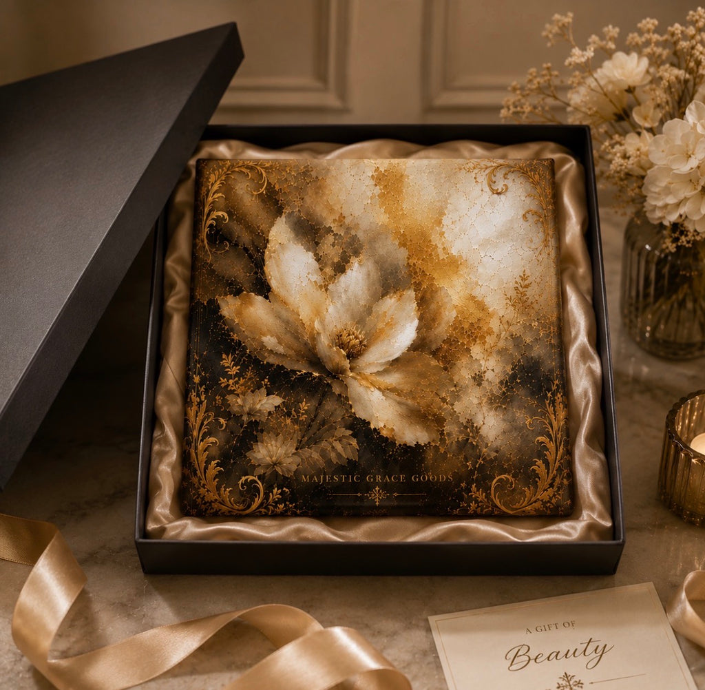 Tableau mural en toile de luxe Golden Magnolia
