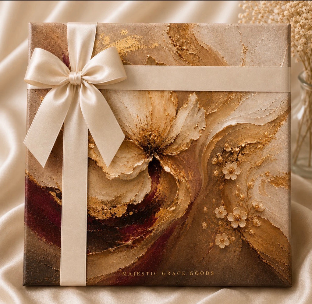 Ivory Bloom Canvas Wall Art, Champagne Gold Floral Abstract Painting Ready to Hang, Luxury Neutral Botanical Decor