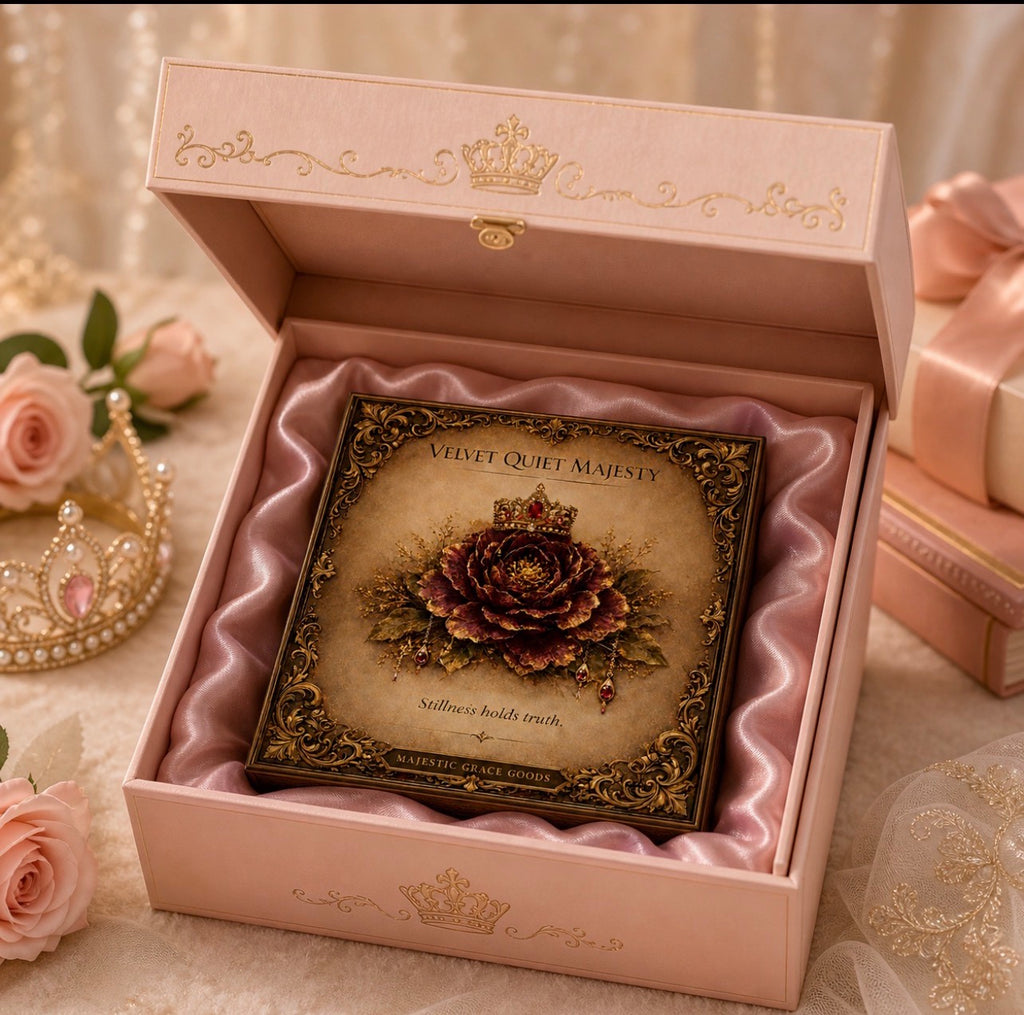 Velvet Floral Crown Canvas Art, Vintage Romantic Wall Decor