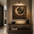 Ivory Eclipse Celestial Moon Canvas Art, Vintage Lunar Wall Print